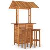 Vidaxl 3-Cz. Garden Bar Furniture Set, Solid Acacia Wood