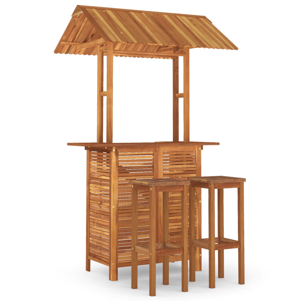 Vidaxl 3-Cz. Garden Bar Furniture Set, Solid Acacia Wood