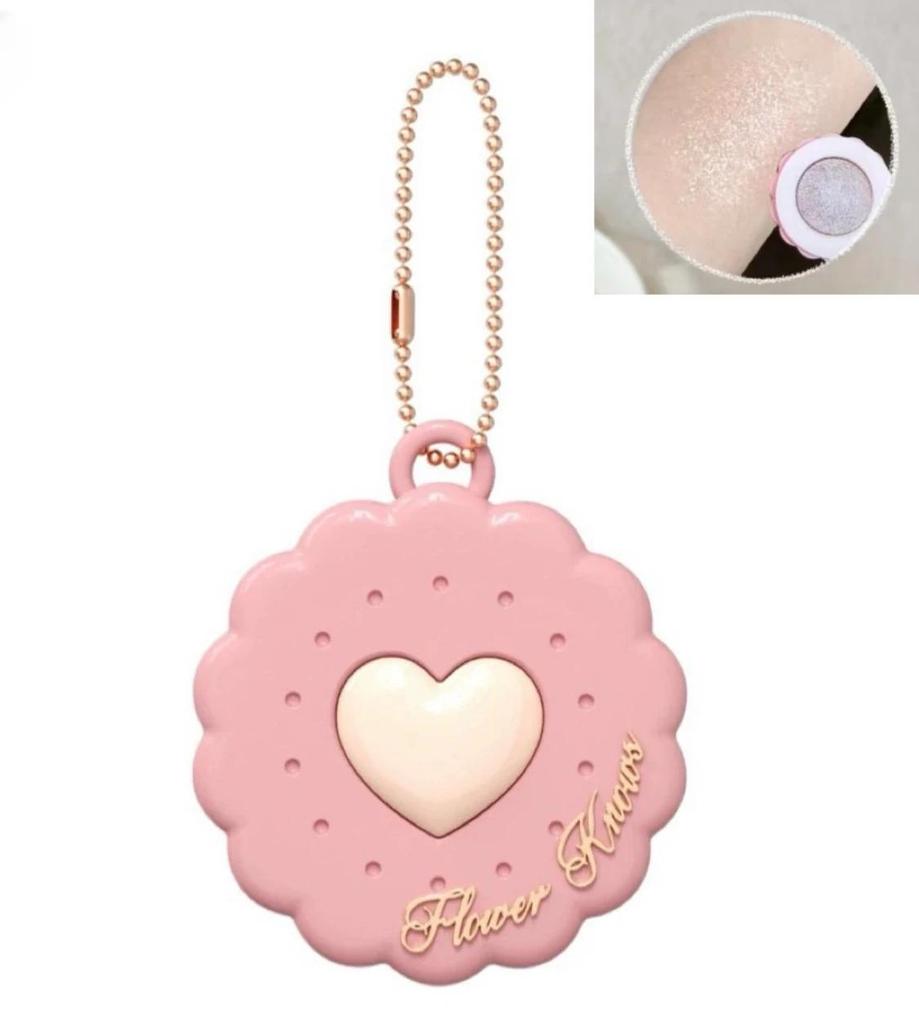 FlowersKnow Ciondolo Orsetto Dolce Ombretto Lunga Tenuta Portatile Decorazione Trucco