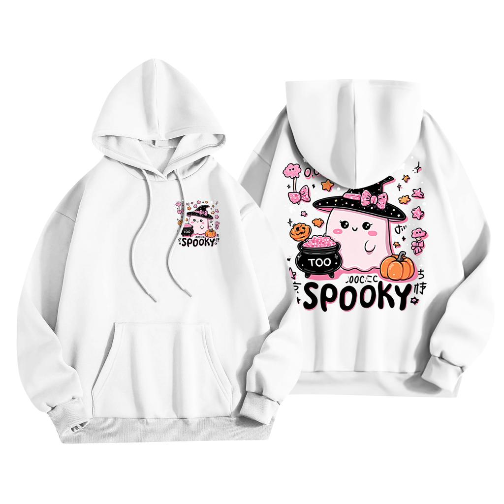 Children's Casual Fashion Halloween Print Long-Sleeved Hooded Sweatshirt