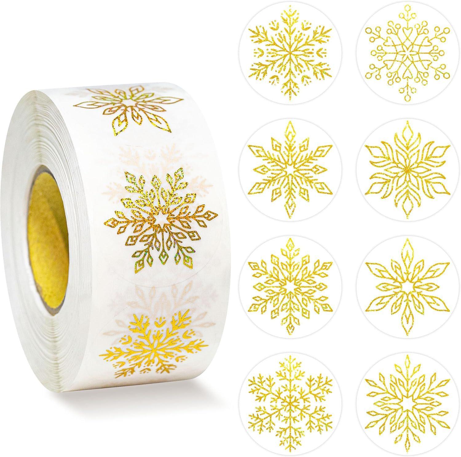 

Transparent snowflakes Stickers Christmas Tags Stickers for kids Gift Baking Package Envelope Decor Stationery