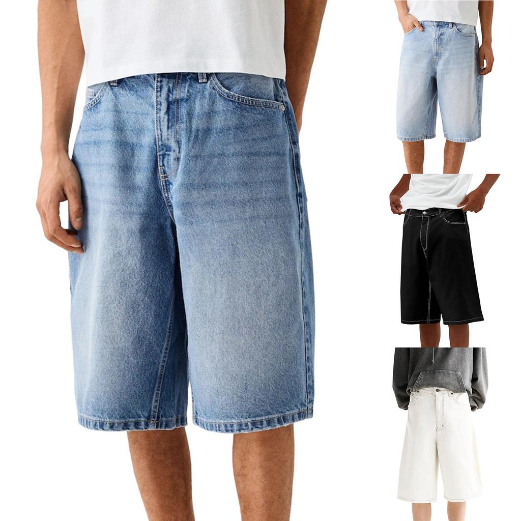 Erkek Yazlık Günlük Şort Vintage Moda Denim Şort