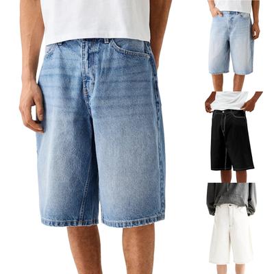 Shorts Casuais de Verão Masculinos Shorts Jeans de Moda Vintage