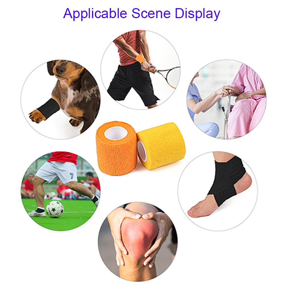 Bracetop 4 5M Colorful Elastic Sport Bandage Self Adhesive Knee Ankle Support Kinesiology Tape for Fitness