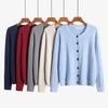 Women's Lightweight Knit Cardigan Sweaters Spring Fall Outfits Long Sleeve Button Up Sweaters Crewneck Cardigan Business Casual Soft Tops for Women