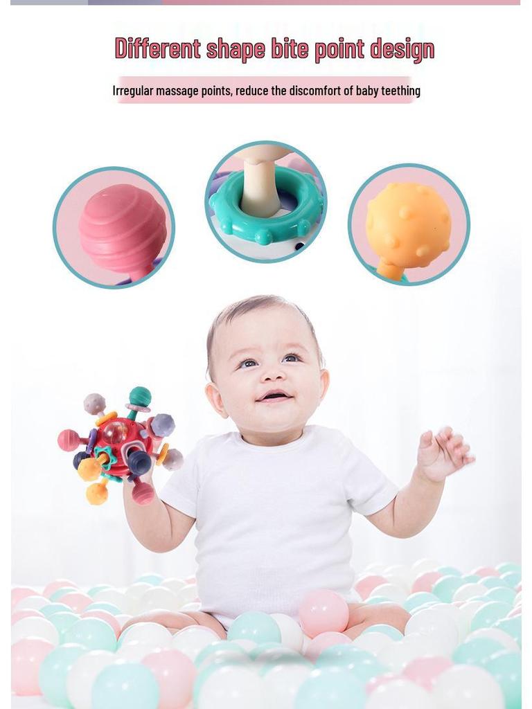 Manhattan Infant & Toddler Soothing Atom Rattle & Teether Toy