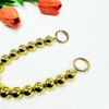 Detachable Plastic Beaded Chain Strap Short Handle with Buckle Clip for Purse Handbag Shoulder Crossbody Bag Replacement