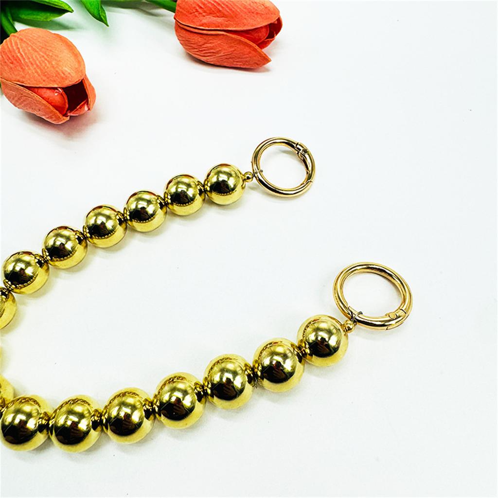 Detachable Plastic Beaded Chain Strap Short Handle with Buckle Clip for Purse Handbag Shoulder Crossbody Bag Replacement