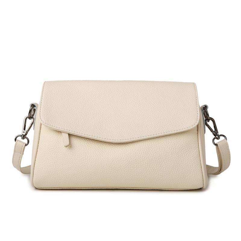 2025 New Genuine Leather Women's Shoulder Bag Simple Cowhide Ladies Handbags Satchel Bag Female Commuter Shopping Daily Tote Bag