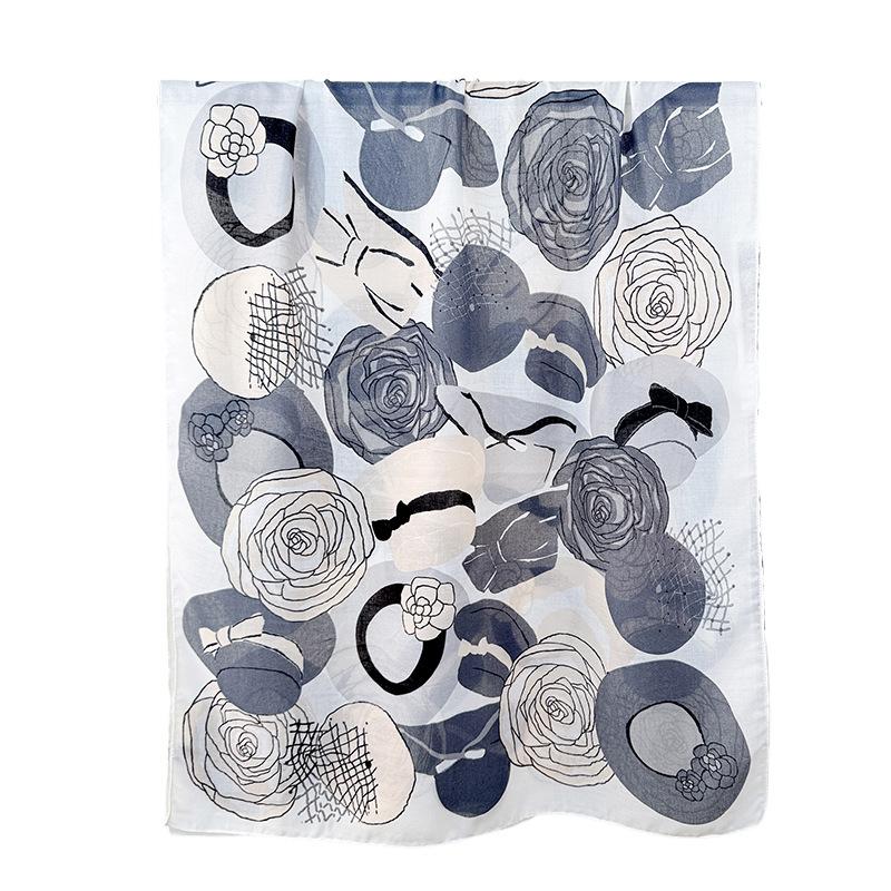 New Niche Retro Cotton and Linen Long Scarf for Women Creative Light Luxury Temperament Scarf Travel Photography Matching Shawl