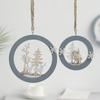 1pcs Elkdeer Wooden Wall Mount Christmas Tree Hanging Pendant Ornament Decor Christmas Decorations Supplies