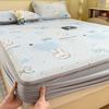 Luxury Cartoon Printed Fitted Bedsheet Set High Quality Summer Sleeping Mat with Pillowcases Ice Bean Cooling Bedding for Single