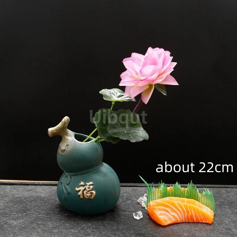 onigiri bento Sashimi Plate dish tray Decorative vase with flowers Sushi shop hotel Restaurant sea food decorations tree flower