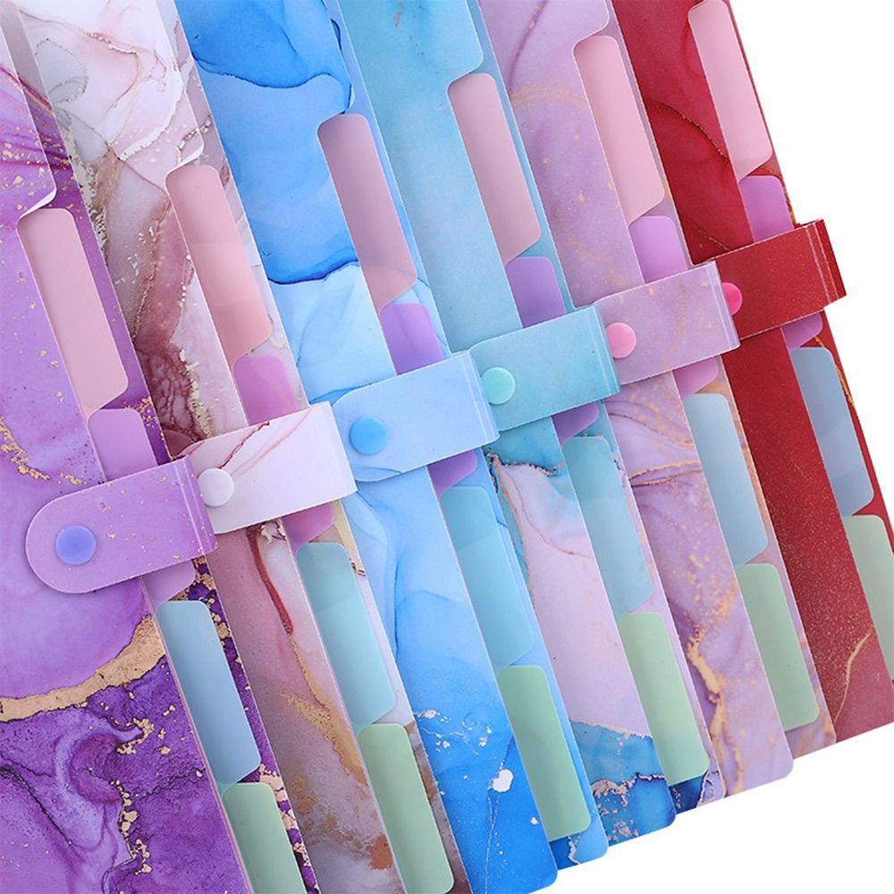 Paintings Collection Book File Folder Multi Layered Document Binder Contract Clamp Data File Bag