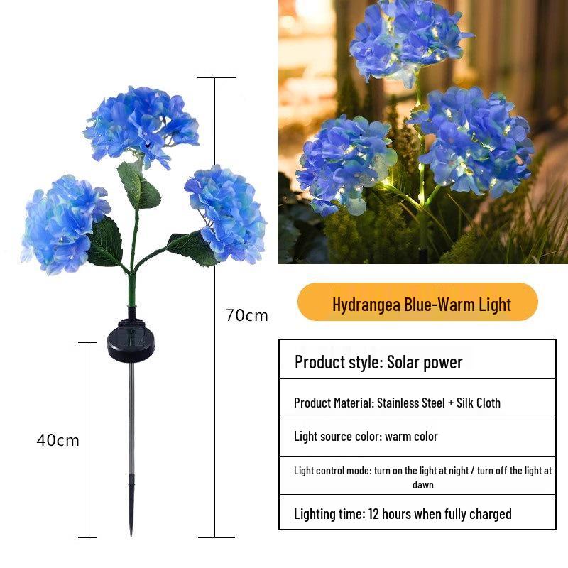 

Waterproof Solar Hydrangea Garden Lights for Outdoor Landscaping and Balcony Decor.