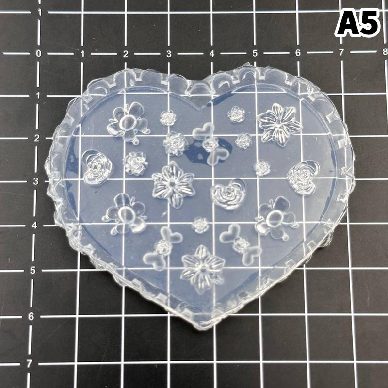 3D Silicone Nail Art Carving Templates Flowers Leaves Butterfly Design Manicure Tools for Nail Art Decor Gifts
