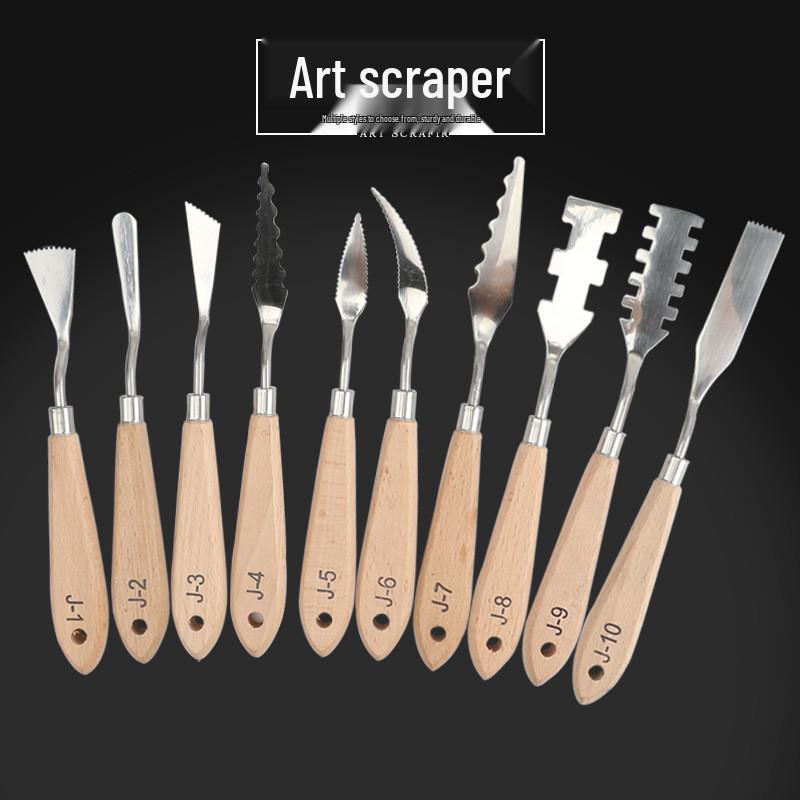Stainless Steel Art Scraper Knife for Oil Painting and Gouache Pigment