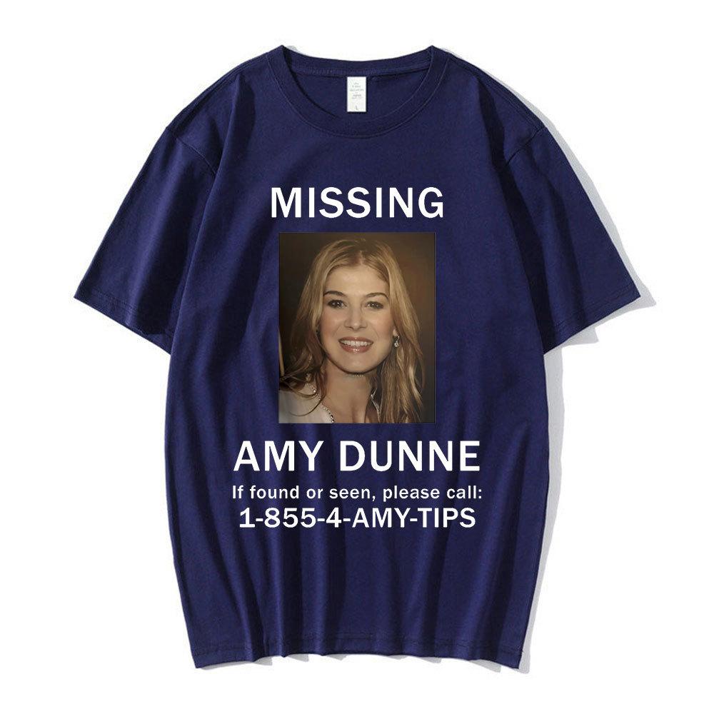 Amy Dunne Missing Poster Hip Hop Rapper Men Women T-shirt 100% Cotton