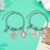 Stitch Cartoon Charm Bracelet Zinc Alloy Love Heart Pendant For Men Women Gift