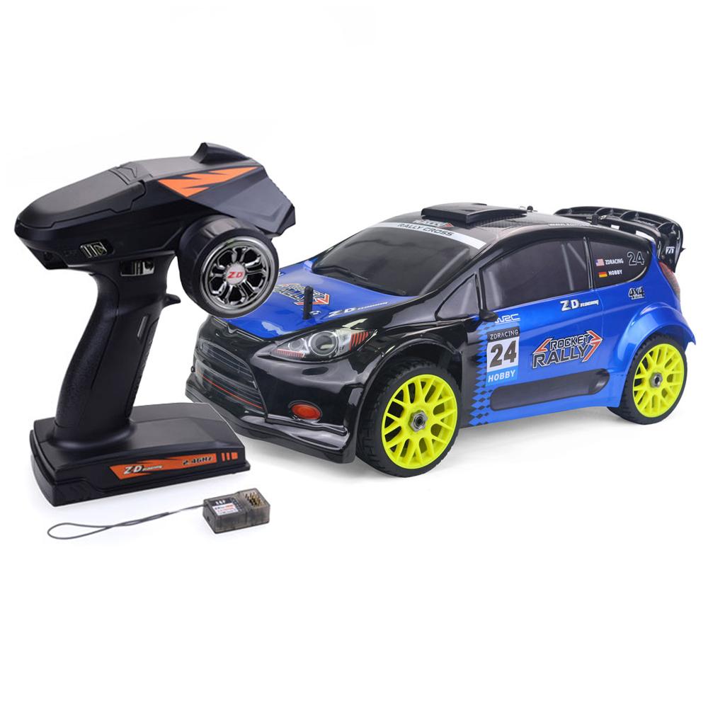 

ZD Racing 9071-V2 08426 4WD 1:8 Aluminum Alloy Rally Car 80KM/H/2.4Ghz 4CH Remote Controller/80A ESC/11.1V 3000Mah Battery Gift синій