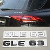 AAYY1 3D ABS Car Trunk Letters Emblem Badge GLE 63 GLE63S For W166 W167 Auto Rear Decal Sticker Gloss Black Chrome Accessories