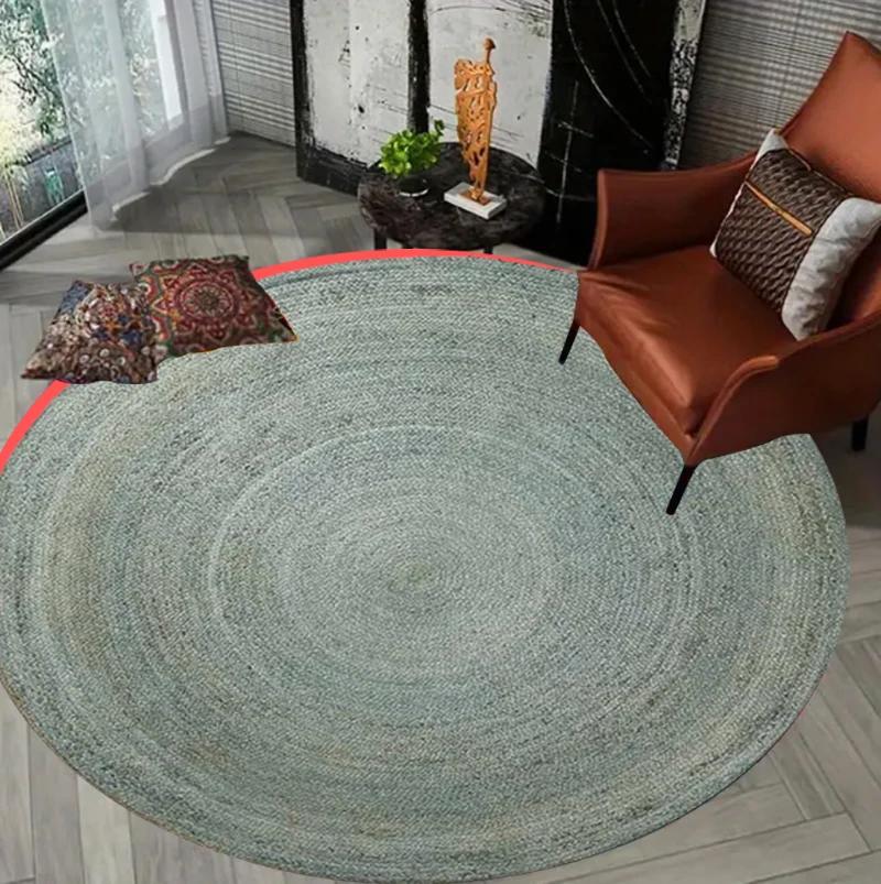 Moderní geometrický kulatý koberec Severský abstraktní koberec Měkká protiskluzová dekorativní podložka do obývacího pokoje ložnice