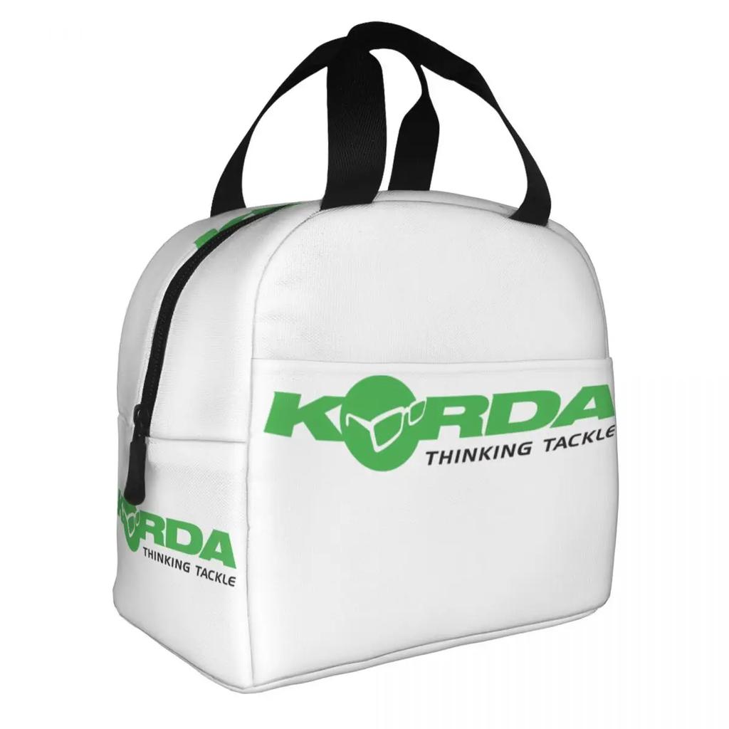 Korda Fishing Logo Isolierte Lunchtasche für Frauen Tragbar Fischer Geschenk Thermokühltasche Bento Box Strand Camping Reise