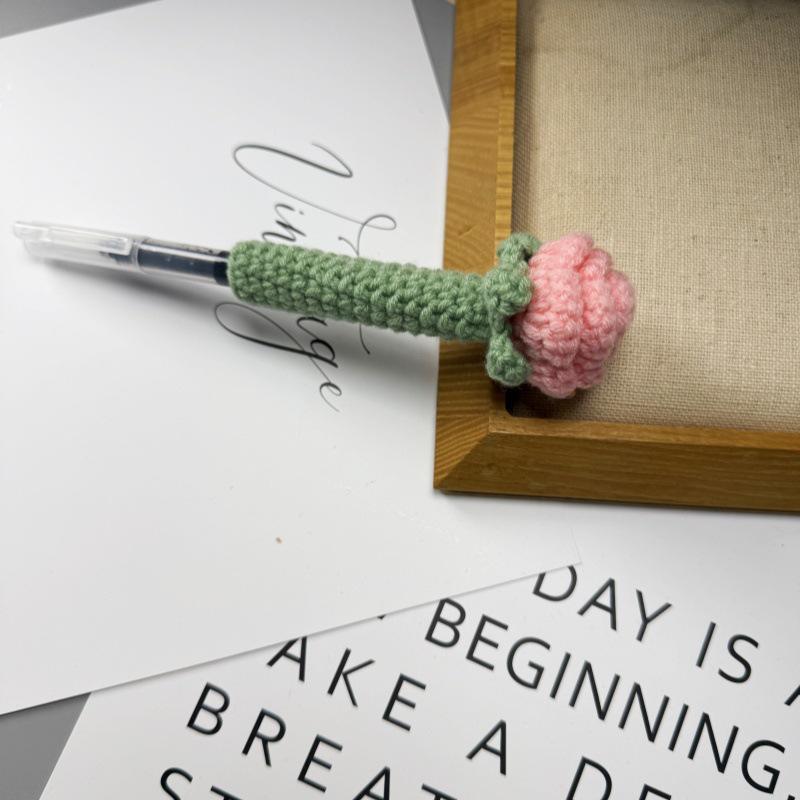 Sunflower Crochet Pen Holder Bear Doll Gift for Teacher's Day