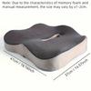 Memory Foam Seat Cushion Tailbone Sciatica Back Pain Relief Comfort Office Chair Car Seat Cushion Non-Slip Orthopedic MemoryFoam
