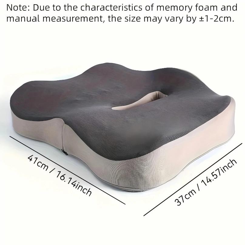 Memory Foam Seat Cushion Tailbone Sciatica Back Pain Relief Comfort Office Chair Car Seat Cushion Non-Slip Orthopedic MemoryFoam