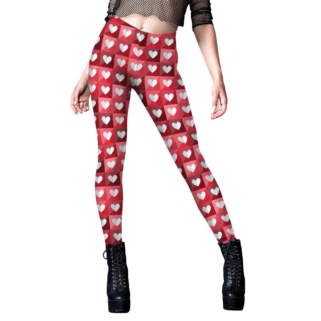 New Women's Pants Western Valentine's Day Love Printed Yoga Leggings