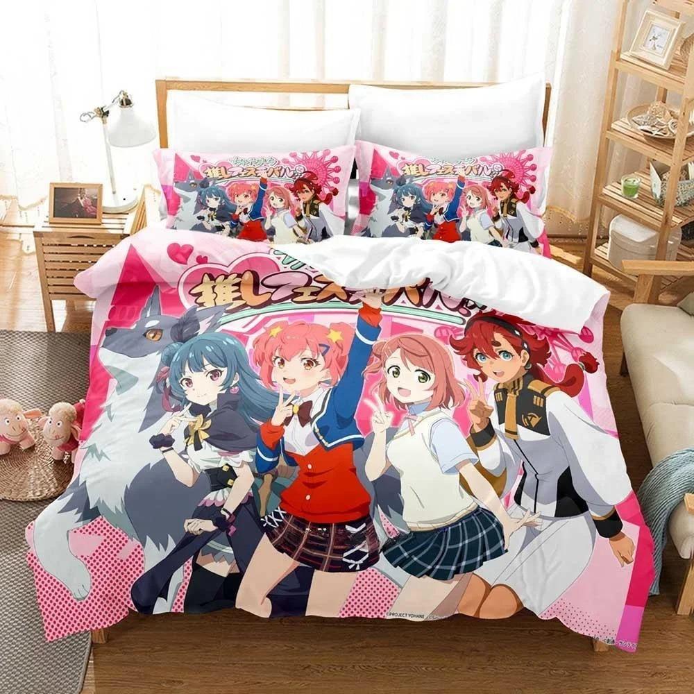 3D Print Anime Kawaii Girl World Dai Star Bedding Set Single Twin Full Queen King Size Bed Set Adult Kid Bedroom Duvetcover Sets