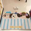 Mengqu Cartoon Entrance Door Floor Mat, Silk Ring Floor Mat Can Be Cut When Entering The Entrance, Household Non-Slip And Easy To Take Care Of Floor