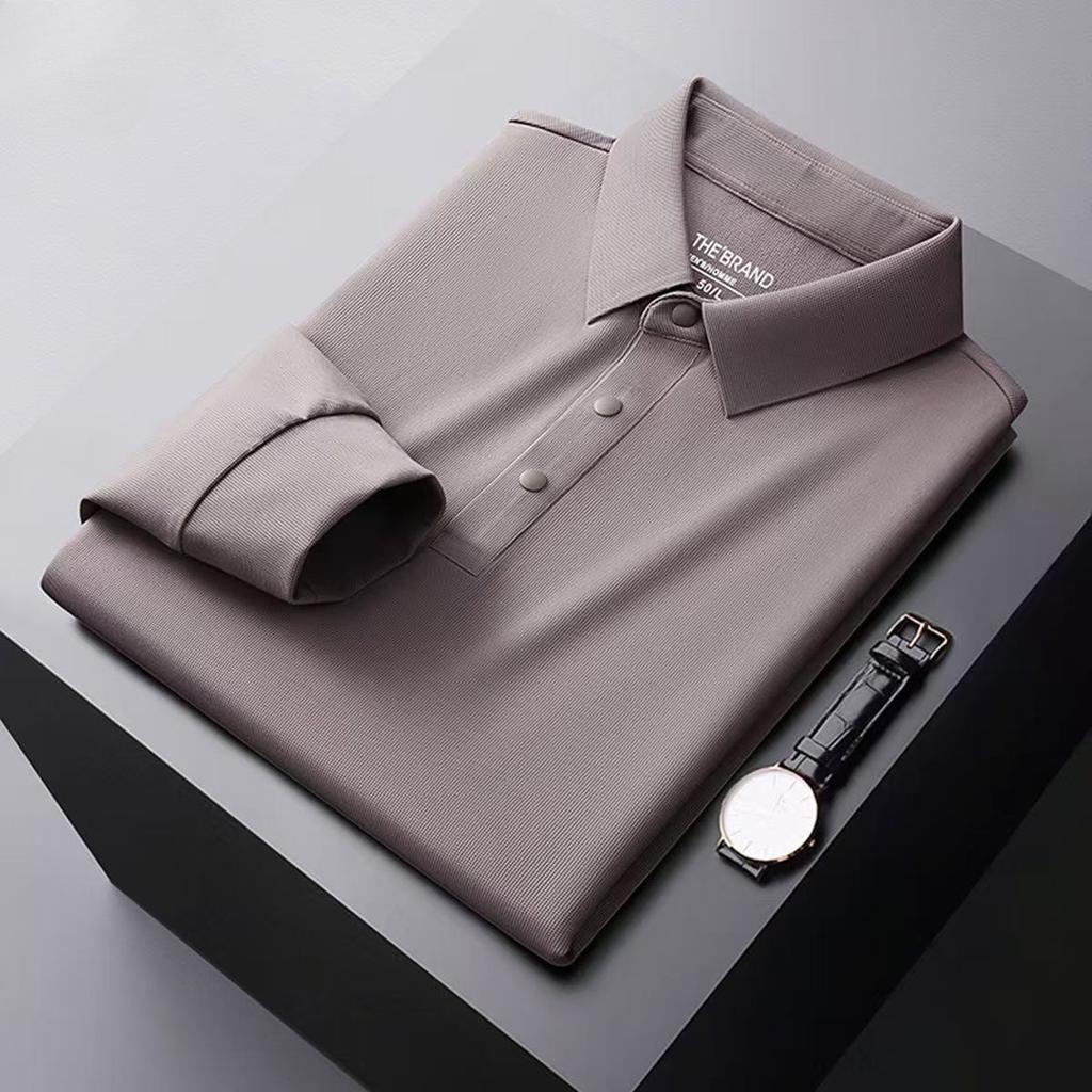 TrendHub Men's Autumn Winter Half-zip Seamless T-shirt  Men's Solid Color All-match