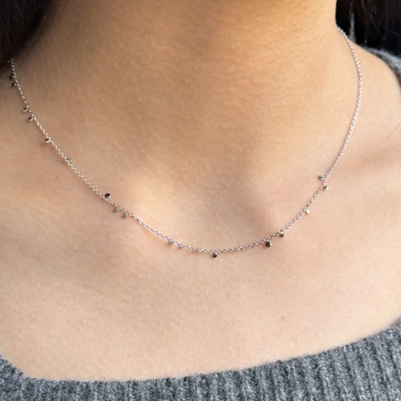 By Hyeres [925 Silver] Spangle Necklace (Silver) BH7N40710W9450