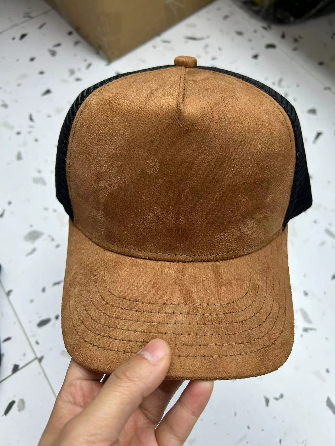 

Unisex 5 Panel Suede Mesh Baseballl Cap Four Season Men Women Blank Snapback Caps Dad Hats Outdoor Sport Sun Gorras коричневий