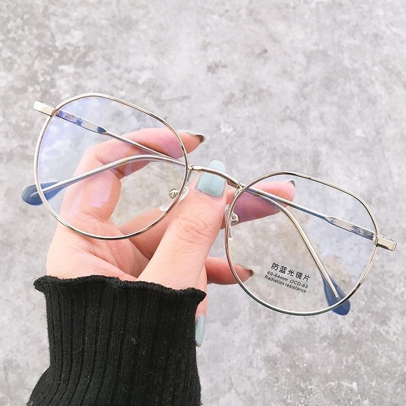 [inventory In Stock] Korean Anti-blue Glasses / Computer Radiation Protection / Round Metal Frame / Women / Men