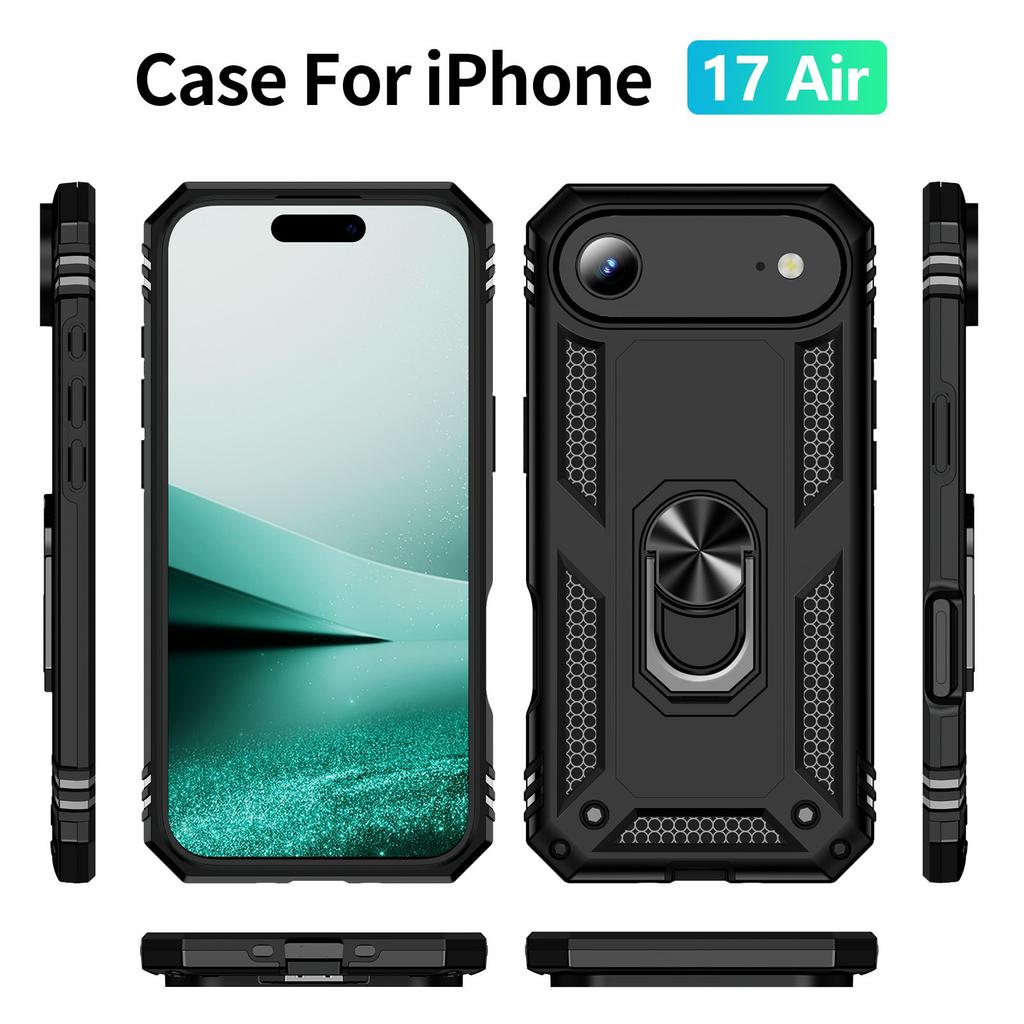 For iPhone 17 Air Case PC+TPU Phone Cover with Kickstand