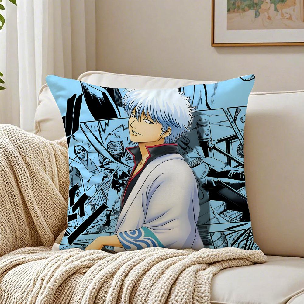 Anime Parody GGintama Cushion Cover Pillowcase Antidustmite living Room Sofa Decor Cushion Room