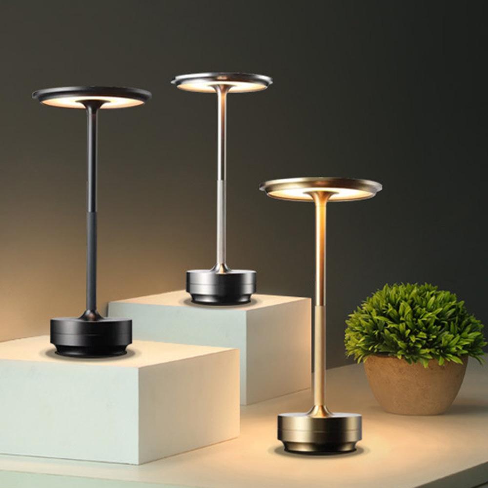 LED Table Lamp Touch Rechargeable Vintage Desk Lamp Bedside Cordless Reading Night Light for Bar Restaurant Home Outdoor Decor