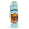 1PC Basketball Club Orange Ball 750ml Color Plastic Sports Water Bottle Leakproof Flip Straw Lid Suitable for Sports Office Home Use