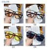 Luxury Black Eyewear UV400 Men Sun Glasses Oversized Sunglasses Goggle Women Square Sunglasses