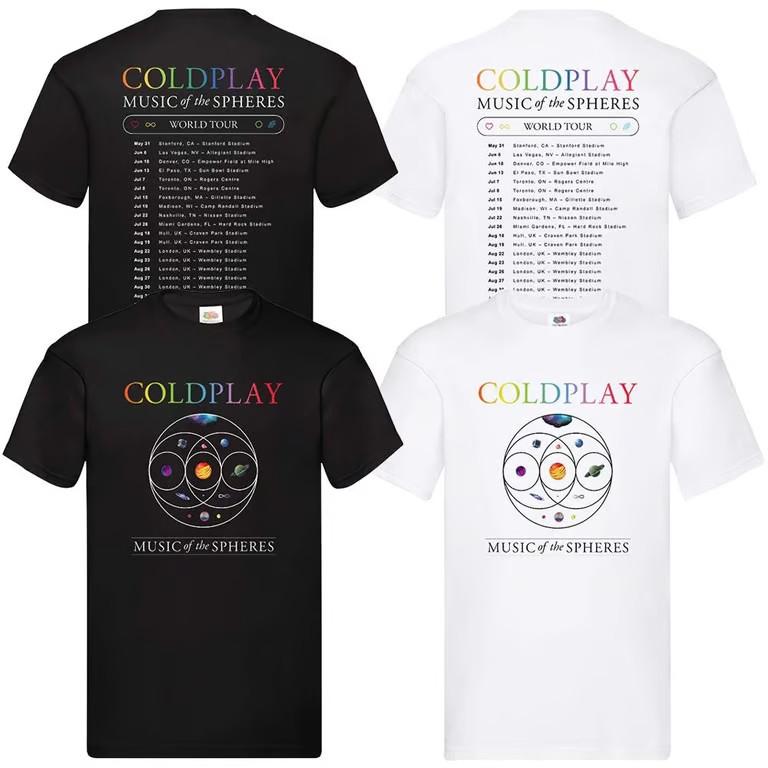Coldplay Music Of The Spheres T-Shirt 2025 World Tour Concert Tee UK Unisex T-Shirt L