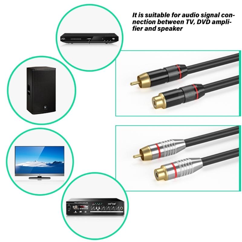 High Fidelitys Sound Extension Cable Sound Extension Cord Durability for Subwoofers, Amplifiers, HiFi Systems Wire