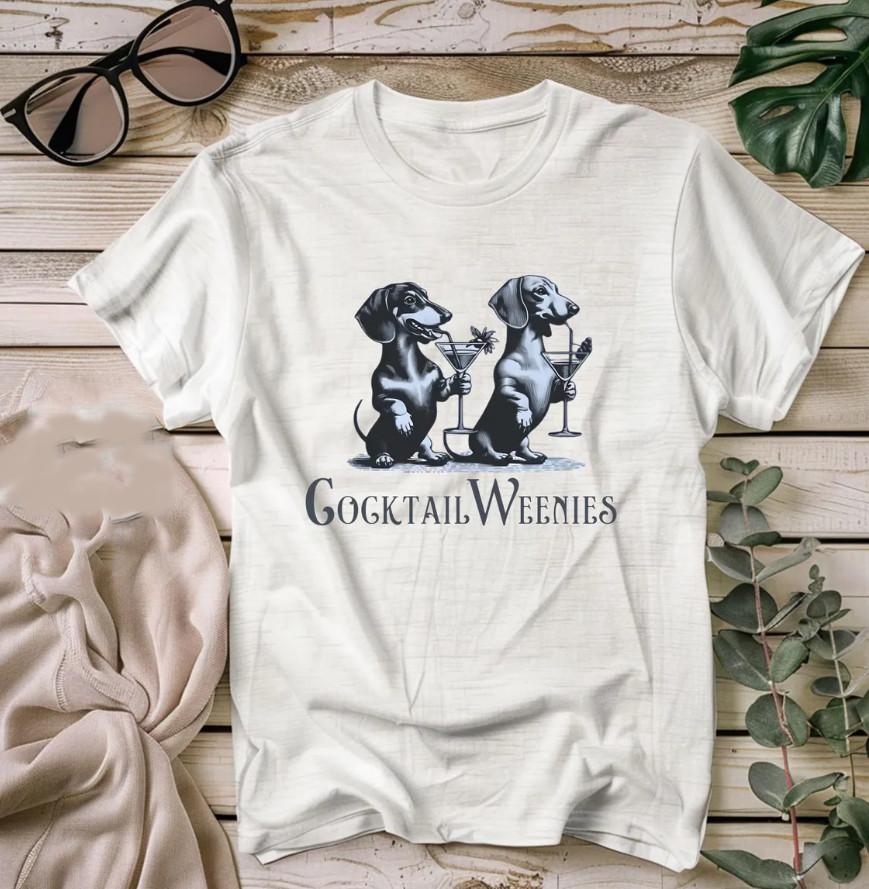 

Martini Cocktail Lover Dachshund Cocktail Weenies DachshundUnise wbr/ x T-shirt S-5XL Unisex T-Shirt S