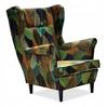 ARI PRINT Scandinavian Family Furniture Wing Chair Green Palm Leaves