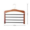 Solid Wood Multifunctional Multi-Tier Trouser Rack Household Wooden Coat Rack Towel Scarf Tie Storage Rack Flocking Non-Marking