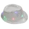 Glinting Fedora Hats for Women Men Jazz Hat Glitter Party Summer Panama