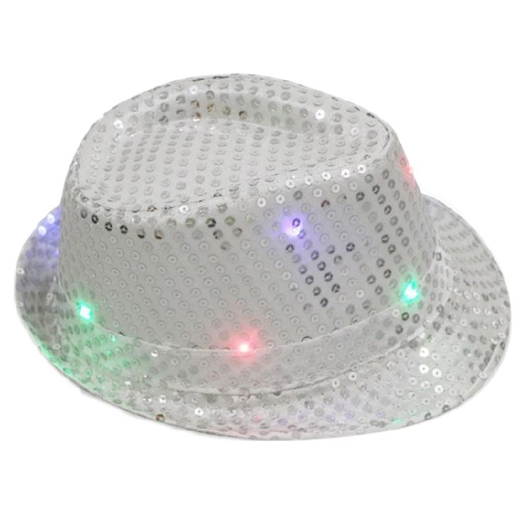 Glinting Fedora Hats for Women Men Jazz Hat Glitter Party Summer Panama