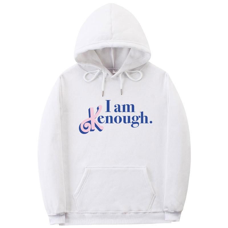 Barbie Movie Inspired I Am Kenough Printed Hoodie Men Loose Fit Casual Sport Sweatshirt Fall